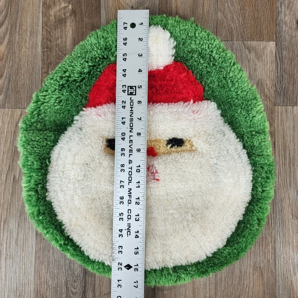 Vintage Santa Face Toilet Seat Cover‎ Hook Rug Christmas Holiday Decor